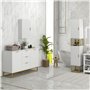 kleankin Armoire Murale de Salle de Bain- Meuble de Rangement - avec étagère réglable - dim. 40L x 15l x 60H cm Blanc