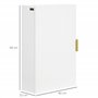 kleankin Armoire Murale de Salle de Bain- Meuble de Rangement - avec étagère réglable - dim. 40L x 15l x 60H cm Blanc
