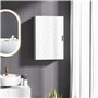 kleankin Armoire Murale de Salle de Bain- Meuble de Rangement - avec étagère réglable - dim. 40L x 15l x 60H cm Blanc