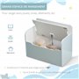 HOMCOM Coffre à jouets pour enfant, banc de rangement, vérin pneumatique, 60 x 30 x 50 cm, blanc