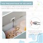 HOMCOM Coffre à jouets pour enfant, banc de rangement, vérin pneumatique, 60 x 30 x 50 cm, blanc
