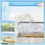 PawHut Cage pour Hamster et Rongeur avec Tunnel, Accessoires Inclus, Poignée, Fil d'Acier, 58 x 32 x 31 cm, Gris