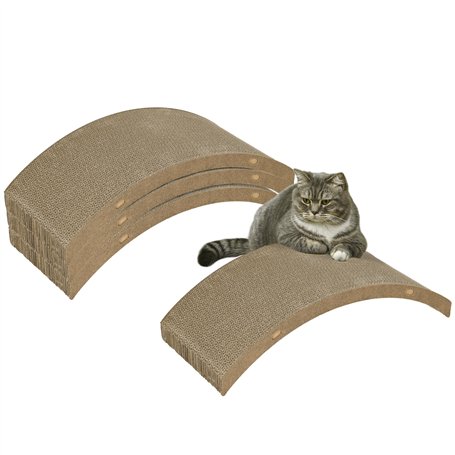 PawHut Lot de 4 griffoir Chats Carton
