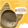 PawHut Niche pour Chat lit pour Chat Panier Chat masion de Chat en résine tresée Imitation rotin Grotte à Chats Grand Confort di