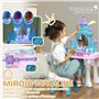 AIYAPLAY Ensemble de Coiffeuse pour Enfants 18 PCS avec Miroir et Tabouret, Table de Maquillage Design château avec lumière, Mus