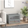 PawHut Cage pour Hamsters Souris Petits rongeurs Multi-équipements Rampe Plateformes Toit ouvrant grillagé Porte Gris