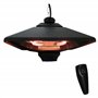 Outsunny Chauffage radiant suspendu IP24 et 20 m²