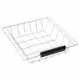 HOMCOM Chariot de service avec plateau en bois massif, desserte de cuisine avec roues, 74 x 37 x 76 cm, noir