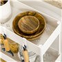 HOMCOM Desserte Chariot de Rangement 4 Niveaux, desserte à roulettes avec paniers et Crochets Amovibles, Chariot de Service pour