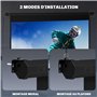 HOMCOM Écran vidéoprojecteur 120 Pouces, 16:9 4K HD écran de Projection motorisé et électrique, écran de Projection TV et Home c