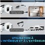 Outsunny Réfrigérateur portable à compression 30 L, glacière électrique voiture 12/24V, 3 compartiments, mini frigo congélateur 