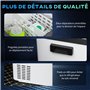 Outsunny Réfrigérateur portable à compression 30 L, glacière électrique voiture 12/24V, 3 compartiments, mini frigo congélateur 