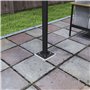 Outsunny Pied de Parasol rectangulaire, Support Parasol en métal, Base de Parasol enterré, Socle de Parasol, pour terrasse, Pisc