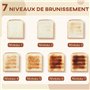 HOMCOM Ensemble bouilloire et grille-pain 2200W, bouilloire 1,7 L chauffage rapide et grille-pain 2 tranches, 7 niveaux de bruni