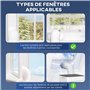 HOMCOM Climatiseur mobile 7000 BTU/H 2,1KW climatiseur portable 3 en 1 refroidissement, ventilateur, déshumidificateur, mode vei
