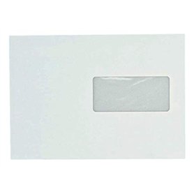 lot de 1000 enveloppes courrier A5 avec fenêtre - C5 papier velin blanc 90g format 162 x 229 mm une enveloppe blanche avec ferme