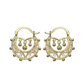 BOBIJOO JEWELRY - Boucles d'oreilles Savoyardes 25mm Enfant Adulte Or Diamant