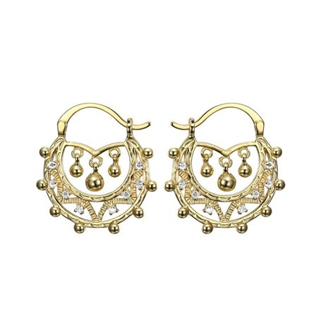 BOBIJOO JEWELRY - Boucles d'oreilles Savoyardes 25mm Enfant Adulte Or Diamant