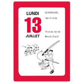 OBERTHUR - 1 Bloc Calendrier à Effeuiller Ephémérides Humoristique - Janvier 2025 à Décembre 2025 - Dimension 9.2 x 6.3 cm - Boi