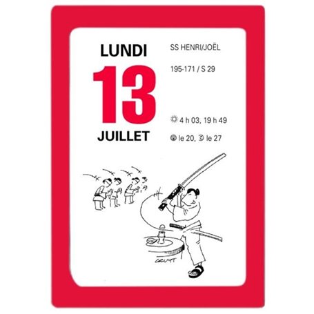 OBERTHUR - 1 Bloc Calendrier à Effeuiller Ephémérides Humoristique - Janvier 2025 à Décembre 2025 - Dimension 9.2 x 6.3 cm - Boi