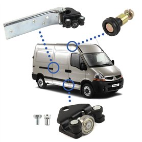 3 roulettes porte latérale compatible pour Master 2