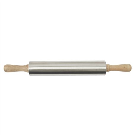 Rouleau de Patisserie Bois et Inox Cuisine Patisserie Ustensile de Patisserie