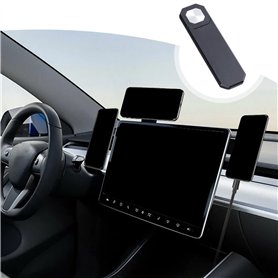 Support Porte Telephone Pour Tesla Model X Model 3 et Tous Ecrans de Voiture Type Tablette - Aimants Magnetique -Reglable - Port