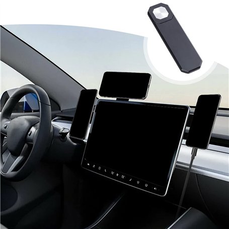Support Porte Telephone Pour Tesla Model X Model 3 et Tous Ecrans de Voiture Type Tablette - Aimants Magnetique -Reglable - Port