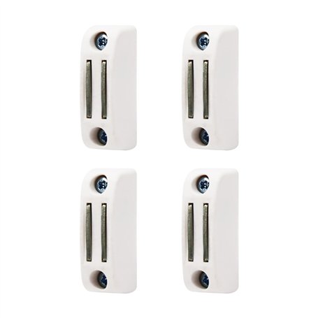 Lot de 4 Bloqueurs de Manivelle Magnétique Blancs pour Volets Roulants - Support Mural Aimanté - Fixation et utilisation Facile