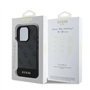 CG MOBILE Guess Coque Rigide en Cuir PU 4G avec Bande inférieure pour iPhone 16 Pro Max, matériau de qualité supérieure, Protect