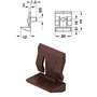 cyclingcolors 10x taquet étagère plastique marron tablette bois et verre meuble support fixation