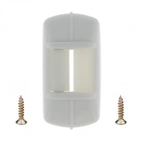cyclingcolors Guide sangle largeur 12 à 15mm de volet roulant avec cache PVC gris clair fixation horizontale à visser entraxe 30