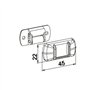cyclingcolors Guide sangle largeur 12 à 15mm de volet roulant avec cache PVC gris clair fixation horizontale à visser entraxe 30