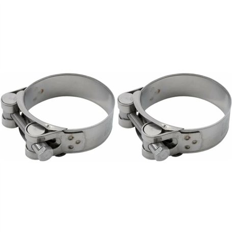 cyclingcolors 2x Collier échappement serrage compatible avec 32-35mm lg 20mm acier inoxydable A2 AISI304 pot silencieux fixation