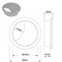 cyclingcolors 1x Passe câble Bureau Table Fil diamètre 70mm encastrable Cordon Prise Ordinateur écran Accessoire ameublement (Gr