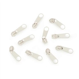 cyclingcolors 10x Curseur N°3 Non Verrouillable pour Fermeture éclair à Glissière Spirale Zipper Tirette Métal idéal Jupe Vêteme