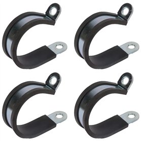 cyclingcolors 4x Collier de Serrage Métallique avec Insert Caoutchouc Fixation Tube P Clip Serre Cable Tuyau Conduit Collier