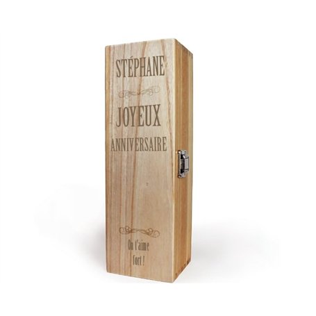 CADEAUX.COM - Caisse À Vin En Bois Personnalisée Pour Un Stéphane - Personnalisé Caisse à vin + AOC Saint Estephe - Beau Site -