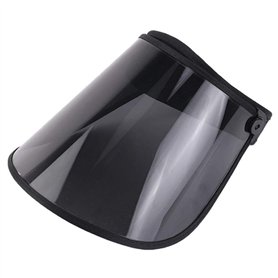 Pretyzooom Chapeau de visière transparente anti-UV Protection d'Été Chapeau de Soleil Anti-UV Visière pour l'Été Noir