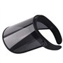 Pretyzooom Chapeau de visière transparente anti-UV Protection d'Été Chapeau de Soleil Anti-UV Visière pour l'Été Noir