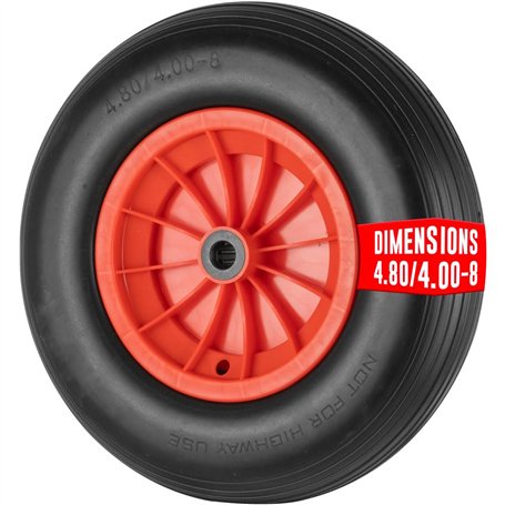 Tente 0096070900 Roue increvable ø 389 mm Noir