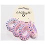 Lulu Castagnette - Lot de 4 Elastiques pour Cheveux - Élastiques à Cheveux en Spirale - Elastiques à Cheveux Sans Trace - Tous T