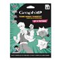 GRAPH’IT - Set de 4 Trames à transférer pour le dessin et illustration Manga - décalcomanie par transfert à sec - format 16x16cm