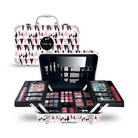 GLOSS! | Coffret Beauté Femme | Coffret Cadeau Femme|Cadeaux Noël | Palette de Maquillage PINK XL | 60 pièces : Blush