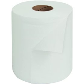 Bobines essuie-tout/essuie-mains maxi 450 formats - Dévidage central - Pure ouate - Blanche - 19