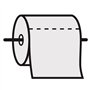 Bobines essuie-tout/essuie-mains maxi 450 formats - Dévidage central - Pure ouate - Blanche - 19,6x24cm - 2 plis - Lot de 6