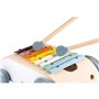 Xylophone en Bois à Tirer - Roues Silencieuses - Design Unique en Bois