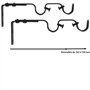 entraxe réglable Ajustable Extensible de 165-190mm