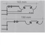 Luance Supports pour tringles à Rideaux Doubles gouttières ø 20 mm, entraxe réglable Ajustable Extensible de 165-190mm, Couleur 