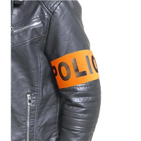 Vegaoo Brassard Police réglable Adulte - Orange - Taille Unique